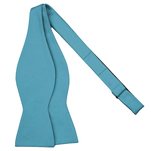 Jacob Alexander Men's Woven Subtle Mini Squares Traditional Freestyle Self-Tie Bow Tie for Formal Events Wedding Business - Turquoise von Jacob Alexander