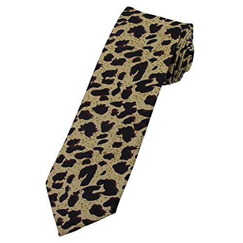 Jacob Alexander Men's Leopard Animal Print 8.25 cm Width Regular Size Necktie for Themed Parties Halloween - Brown Tan Black von Jacob Alexander