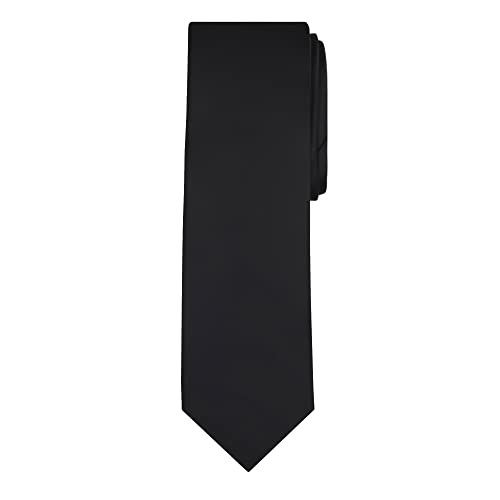 Jacob Alexander Solid Color Pure Men's Ties 8.25 cm Width Regular Size Necktie - Black von Jacob Alexander