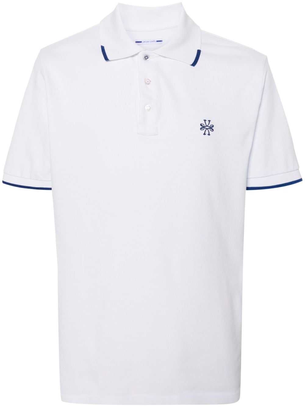 Jacob Cohën Pikee-Poloshirt mit Logo-Stickerei - Weiß von Jacob Cohën