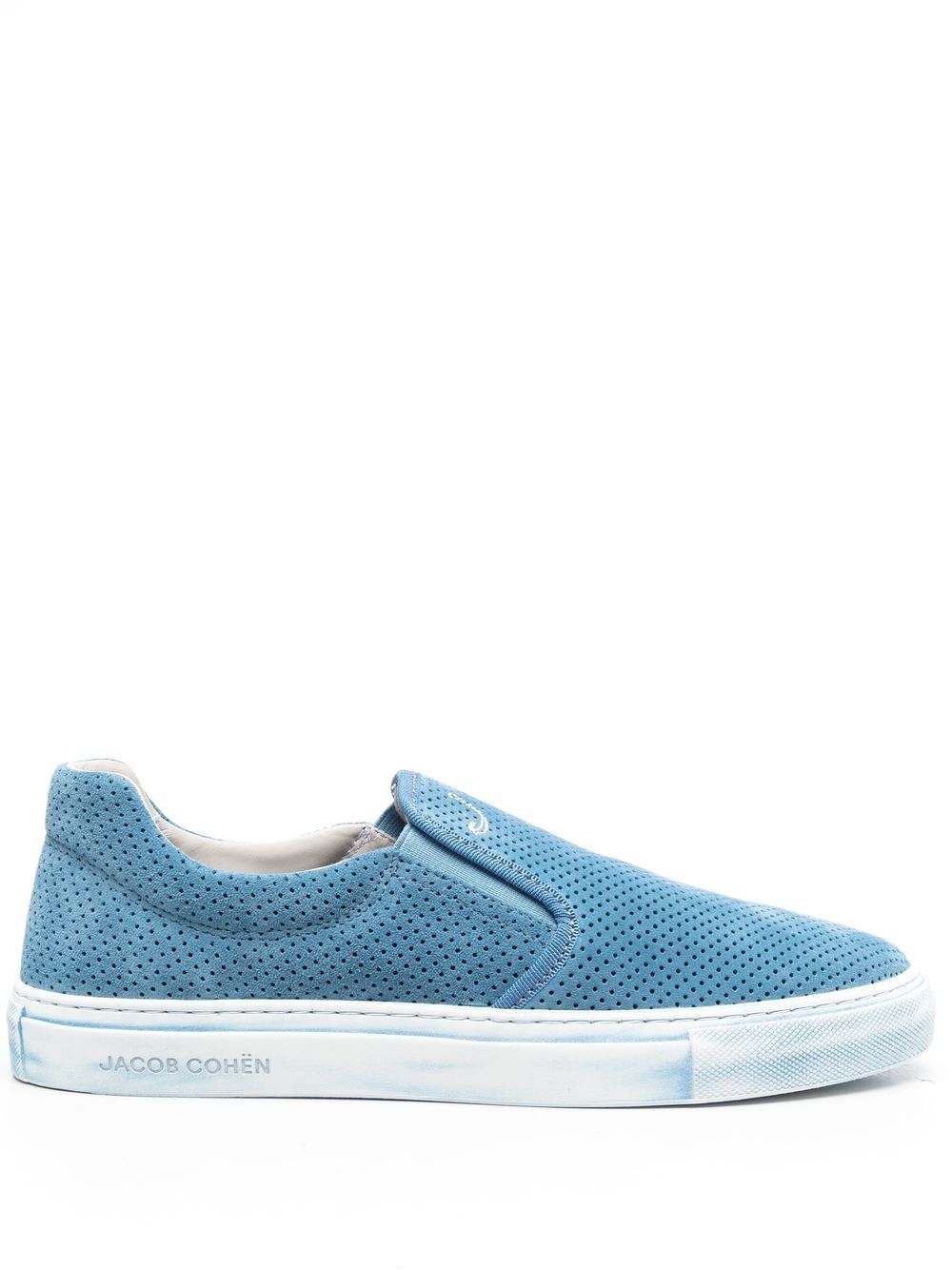 Jacob Cohën Slip-On-Sneakers mit perforiertem Detail - Blau von Jacob Cohën