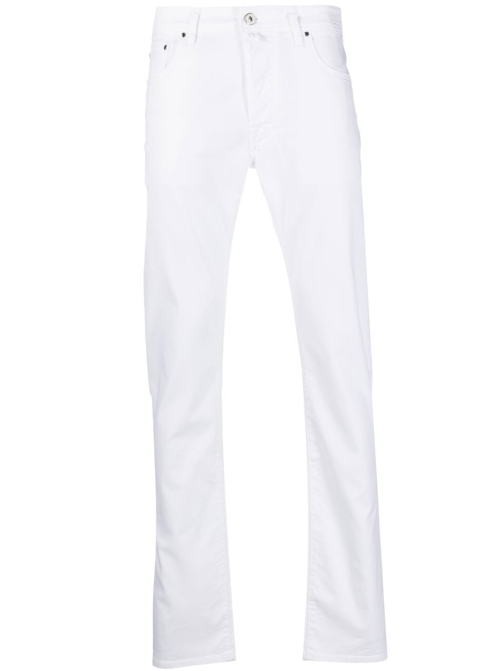 Jacob Cohën Straight-Leg-Jeans mit Einstecktuch - Weiß von Jacob Cohën