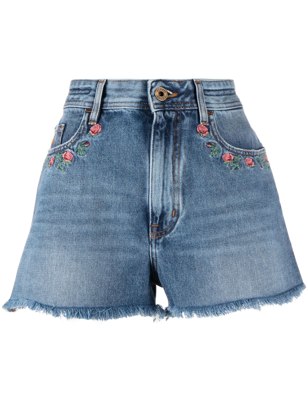 Jacob Cohën Jeansshorts mit Blumenstickerei - Blau von Jacob Cohën