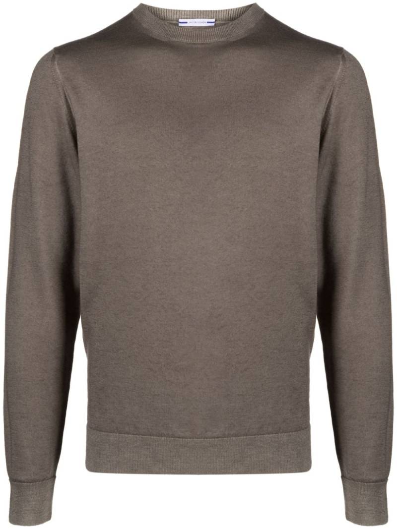 Jacob Cohën Fein gestrickter Pullover mit Logo - Braun von Jacob Cohën