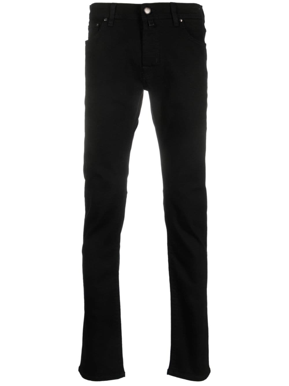 Jacob Cohën Slim-Fit-Jeans mit Logo-Patch - Schwarz von Jacob Cohën