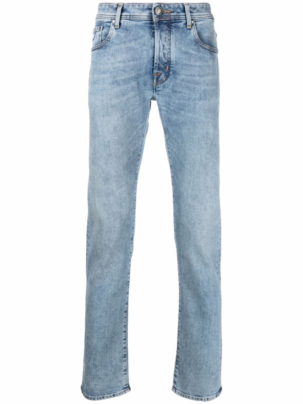 Jacob Cohën Schmale Jeans mit Logo-Patch - Blau von Jacob Cohën