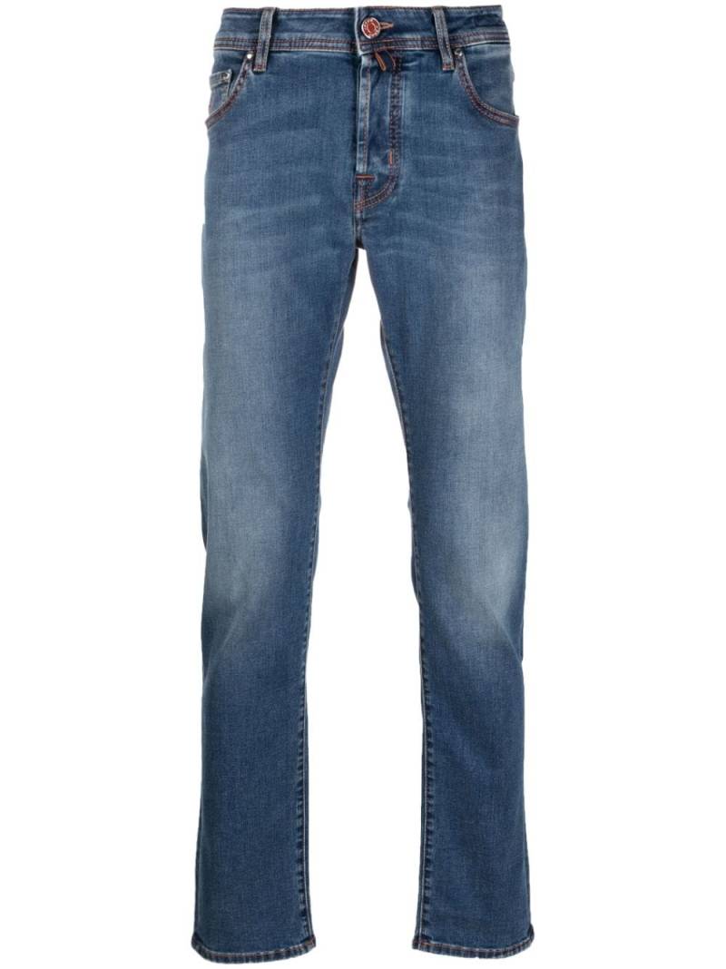 Jacob Cohën Straight-Leg-Jeans mit Logo-Patch - Blau von Jacob Cohën