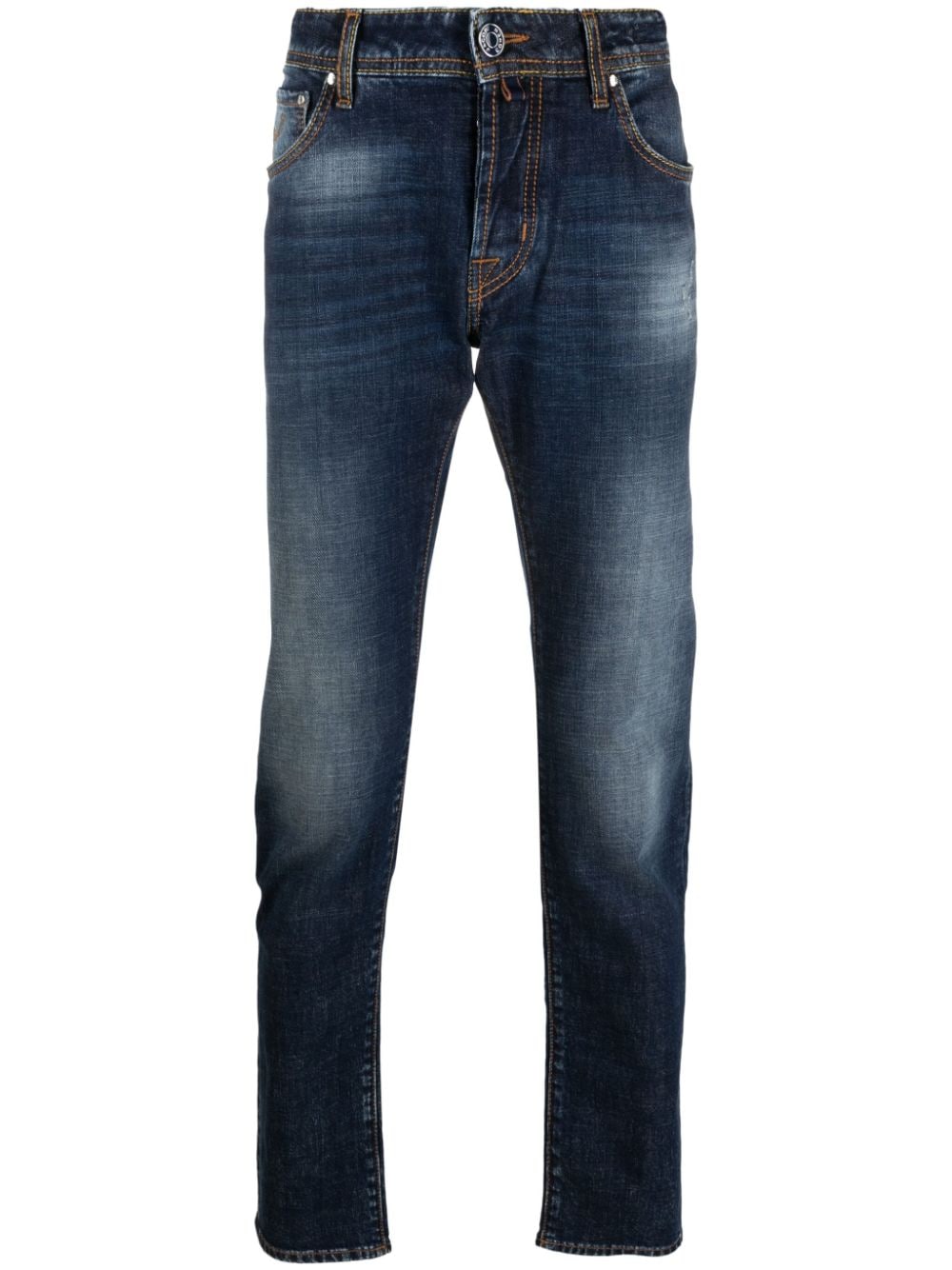 Jacob Cohën Straight-Leg-Jeans mit Logo-Patch - Blau von Jacob Cohën