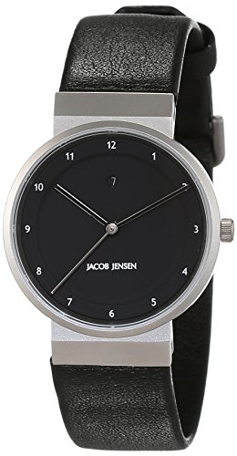 JACOB JENSEN Damen Analog Quarz Uhr mit Leder Armband Dimension Series Item NO.: 870 von Jacob Jensen
