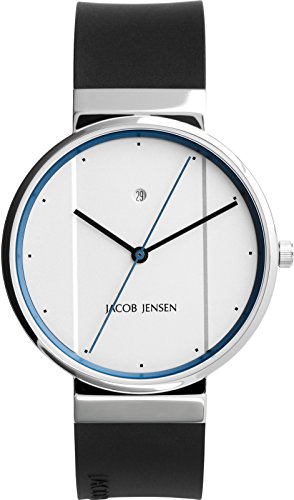 JACOB JENSEN Unisex-Armbanduhr JACOB JENSEN NEW SERIES NO. 770 Analog Quarz Kautschuk JACOB JENSEN NEW SERIES NO. 770 von Jacob Jensen