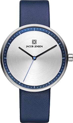 Jacob Jensen Damen Analog Quarz Uhr mit Leder Armband 32282 von Jacob Jensen