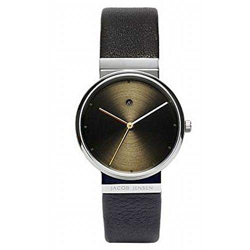 Jacob Jensen Damen Analog Quarz Uhr mit Leder Armband JJ853 Jacob Jensen Damen Analog Quarz Uhr mit Leder Armband JJ853 von Jacob Jensen