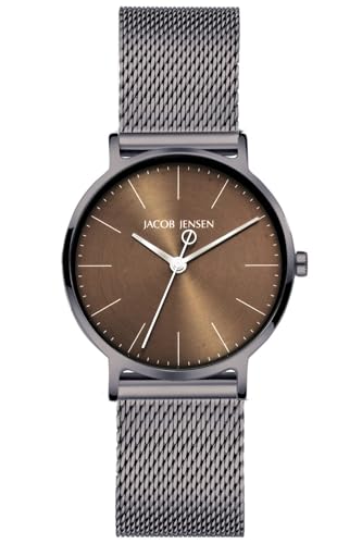Jacob Jensen Damen-Armbanduhr Titan mit Meshband Mokkabraun 178 von Jacob Jensen