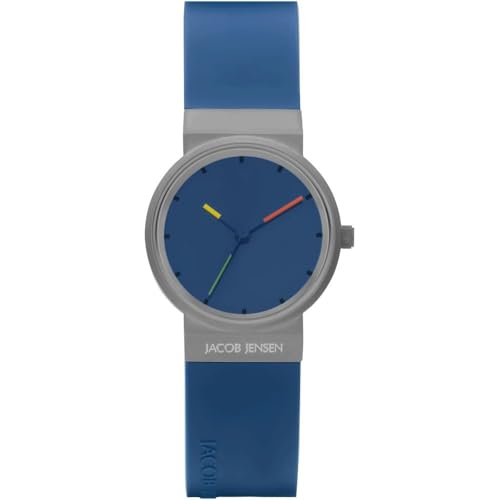 Jacob Jensen Damen-Uhren Analog Quarz One Size Blau 32020798 von Jacob Jensen