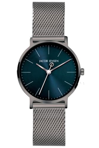 Jacob Jensen Damenuhr Quarz Titan mit Meshband Blau 177 von Jacob Jensen