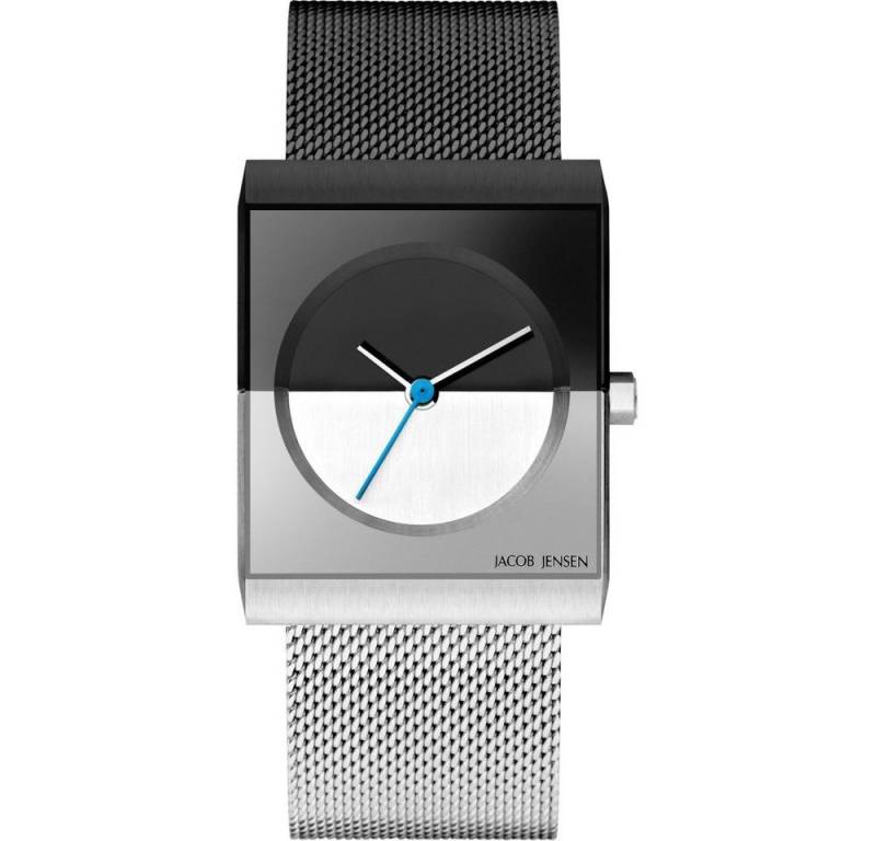Jacob Jensen Quarzuhr JACOB JENSEN Damen Armbanduhr CLASSIC 525 schwarz/silberfarbend B.24mm von Jacob Jensen