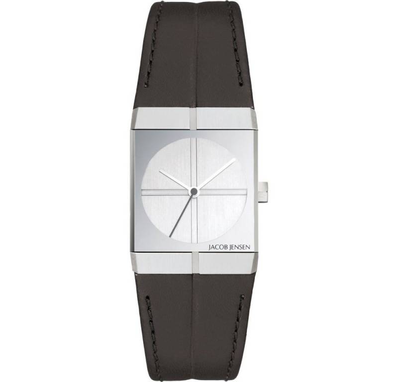 Jacob Jensen Quarzuhr JACOB JENSEN Damen Armbanduhr ICON SERIES 242 silberfarbend B. 22 mm von Jacob Jensen