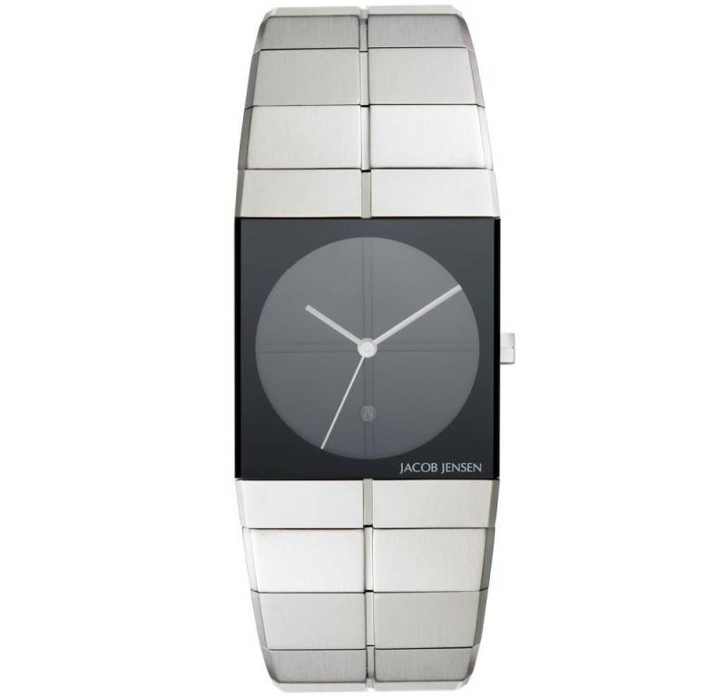 Jacob Jensen Quarzuhr JACOB JENSEN Herren Armbanduhr ICON SERIES 210 schwarz B. 30 mm von Jacob Jensen