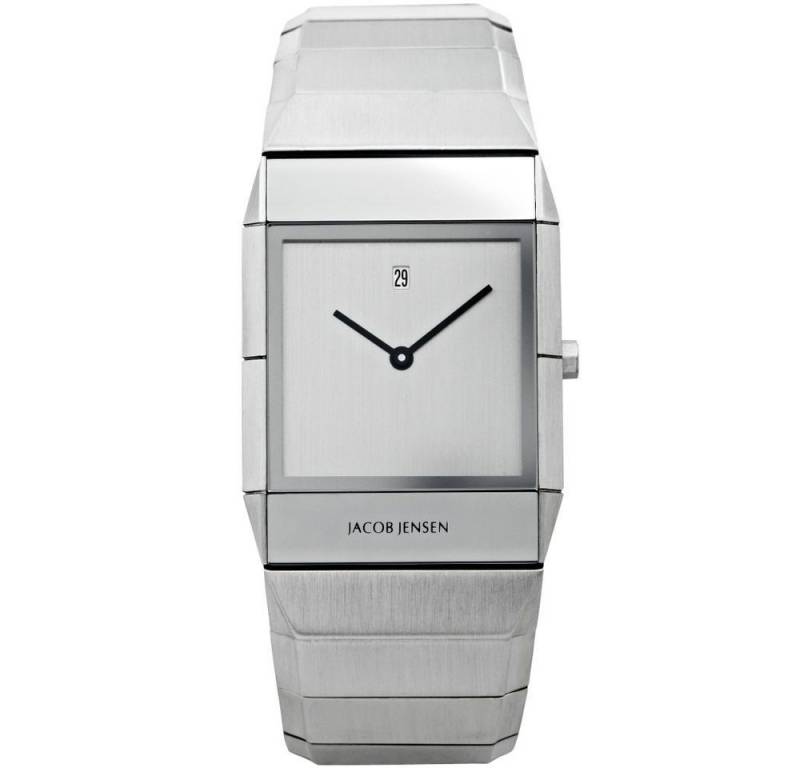 Jacob Jensen Quarzuhr JACOB JENSEN Herren Armbanduhr SAPPHIRE SERIES 552 silber B. 30 mm von Jacob Jensen