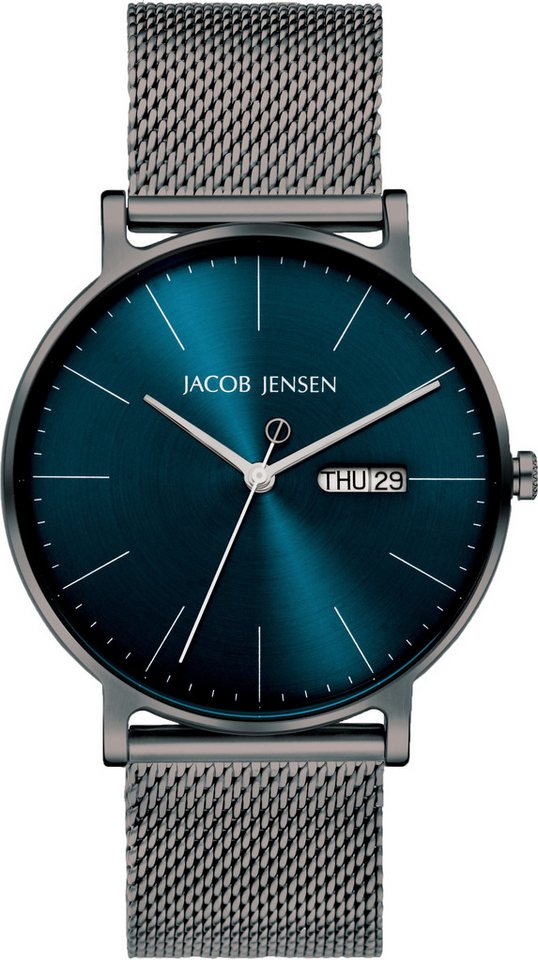 Jacob Jensen Titanuhr Herrenuhr Tag Datum Titanium Timeless Nordic ⌀40mm 32163 von Jacob Jensen