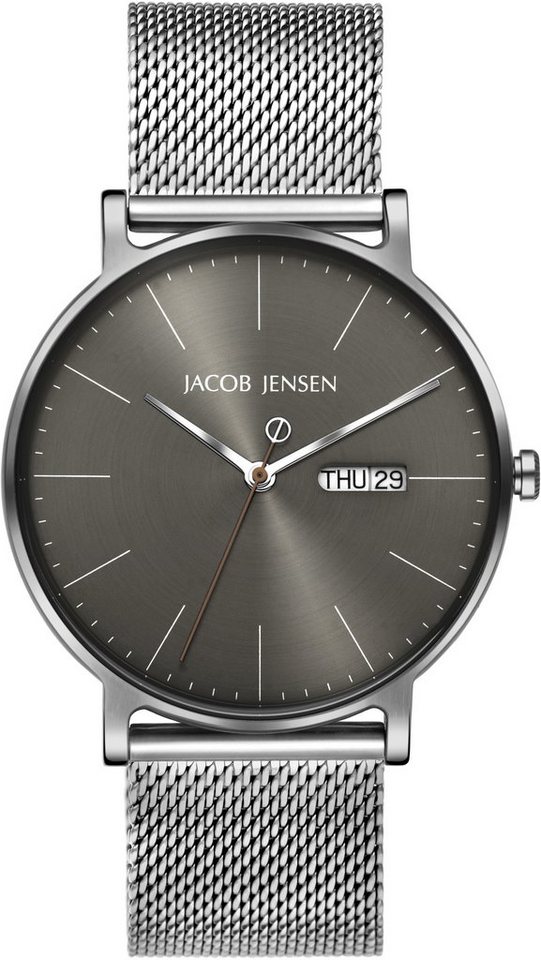 Jacob Jensen Titanuhr Herrenuhr Tag Datum Titanium Timeless Nordic ⌀40mm 32163 von Jacob Jensen