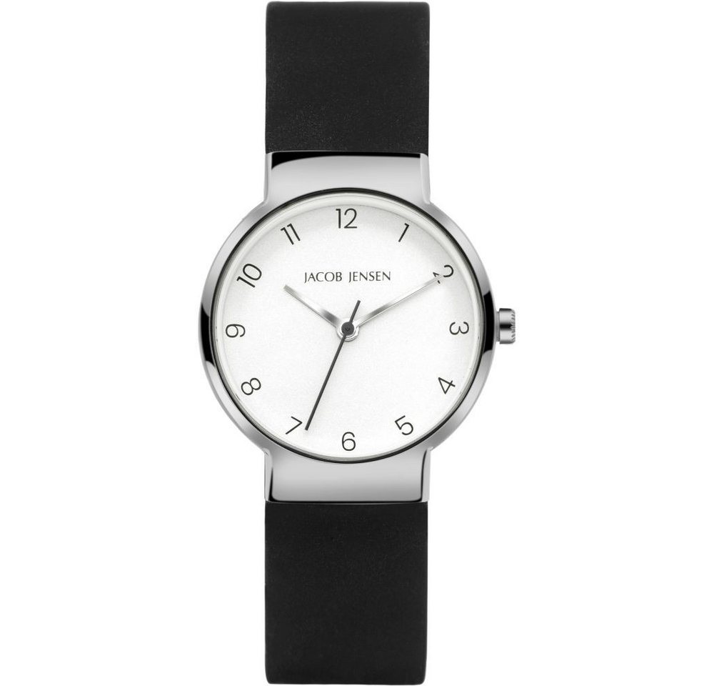 Jacob Jensen Titanuhr JACOB JENSEN Damen Armbanduhr TIMELESS NORDIC 191 hellgrau D. 29 mm von Jacob Jensen