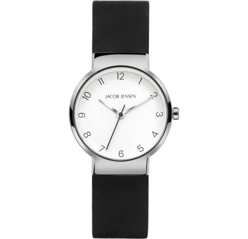 Jacob Jensen Titanuhr JACOB JENSEN Damen Armbanduhr TIMELESS NORDIC 191 hellgrau D. 29 mm von Jacob Jensen
