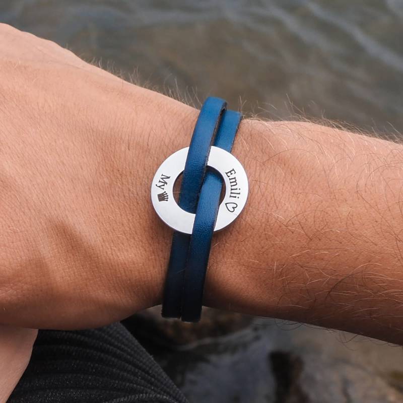 Blaues Lederarmband Mit Wunschgravur. Boho Armband, Geschenk Für Freund, Unisex, Gravur, Armband Homme Blaues Lederarmband Mit Wunschgravur. Boho Armband, Geschenk Für Freund, Unisex, Gravur, Armband Homme von JacobColinnStore