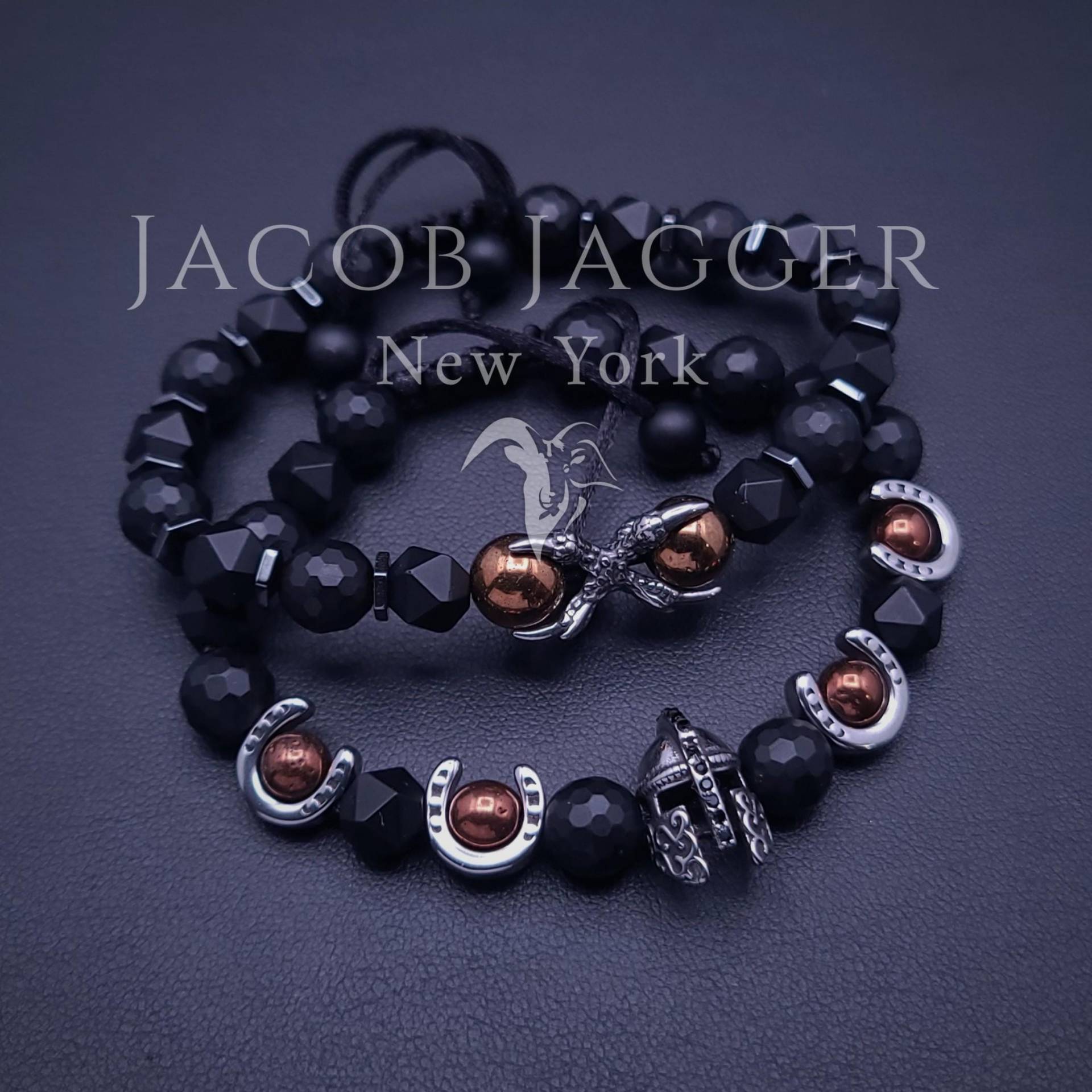 Matte Onyx Drachenklauen & Ritter Krieger Armband Für Männer Edelstahl Anhänger, Größenverstellbar, 8 Mm Perlen Matte Onyx Drachenklauen & Ritter Krieger Armband Für Männer Edelstahl Anhänger, Größenverstellbar, 8 Mm Perlen von JacobJaggerNY
