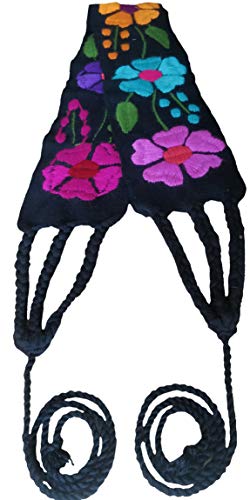 Mexikanische Stickerei Gürtel Schärpe 71,1 cm & 55,9 cm Schnur schönes Blumenmuster Traditionelle Fiesta Party - Schwarz - Einheitsgröße Mexikanische Stickerei Gürtel Schärpe 71,1 cm & 55,9 cm Schnur schönes Blumenmuster Traditionelle Fiesta Party - Schwarz - Einheitsgröße von Jacq&Jürgen
