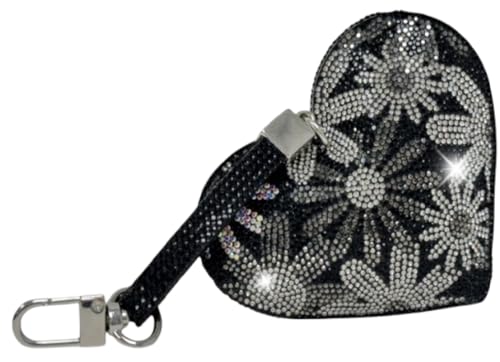 Jacqueline Kent JKKC157.BK Flower Power Herz Geldbörse Charm Schwarz Deko Tasche Zubehör 9,5 cm Jacqueline Kent JKKC157.BK Flower Power Herz Geldbörse Charm Schwarz Deko Tasche Zubehör 9,5 cm von Jacqueline Kent