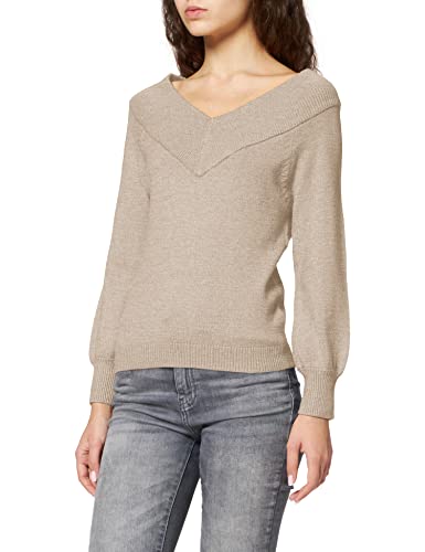 JDY Damen Jdyshanon L/S Off Shoulder Pull Knt Noos, Beige (Beige Beige), XL von JACQUELINE de YONG