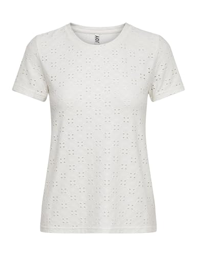 JdY Damen JDYCATHINKA S/S Tag JRS NOOS Top, Cloud Dancer, M von JDY