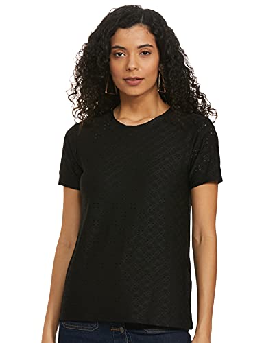 jdy Damen JDYCATHINKA S/S Tag JRS NOOS Top, Black, S von JdY