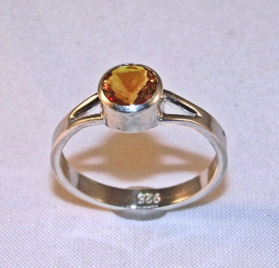 Citrin Cz Und Sterling Silber Ring Citrin Cz Und Sterling Silber Ring von JacquelinsJewels