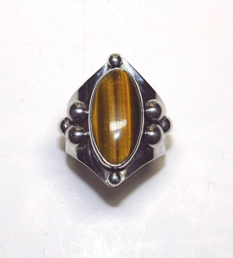 Sterling Tigers Eye Statement Ring Sterling Tigers Eye Statement Ring von JacquelinsJewels