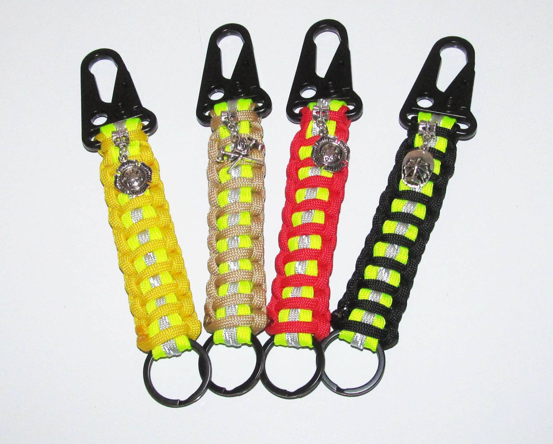 Turnout Gear Paracord Schlüsselanhänger, Feuerwehr Turnout Gear Paracord Schlüsselanhänger, Feuerwehr von JacquelinsJewels