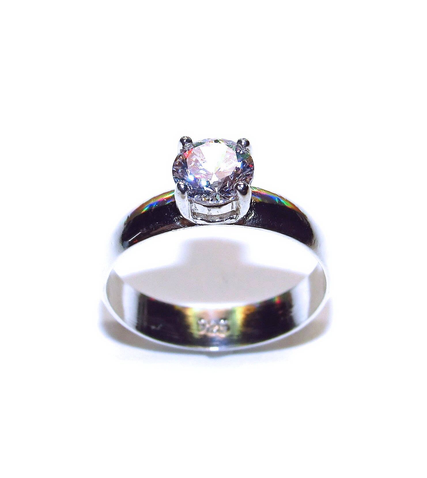 sterling Silber Cz Verlobungsring sterling Silber Cz Verlobungsring von JacquelinsJewels