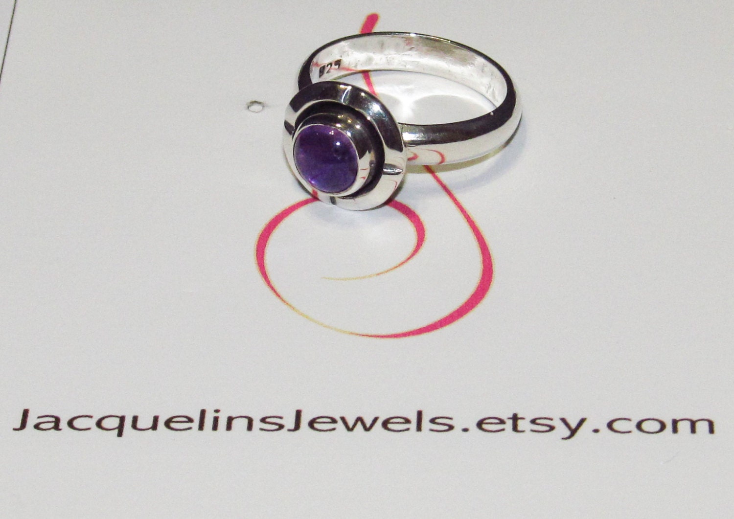 sterling Silber Ring, Amethyst Peridot Ring sterling Silber Ring, Amethyst Peridot Ring von JacquelinsJewels