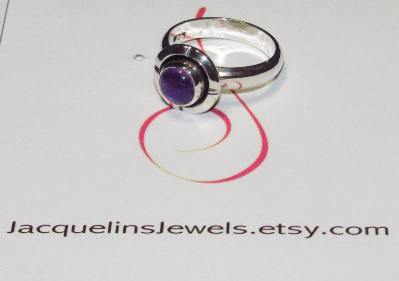 sterling Silber Ring, Amethyst Peridot Ring sterling Silber Ring, Amethyst Peridot Ring von JacquelinsJewels