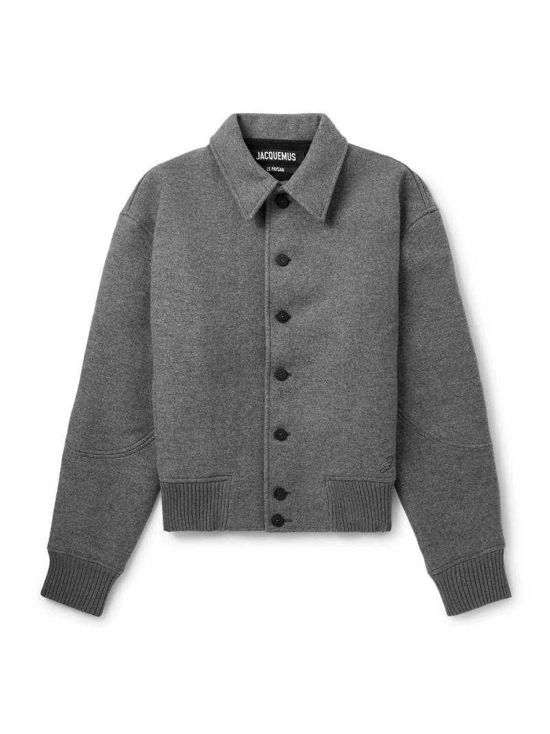 Jacquemus - Feltro Wool-Felt Bomber Jacket - Men - Gray - IT 52 von Jacquemus