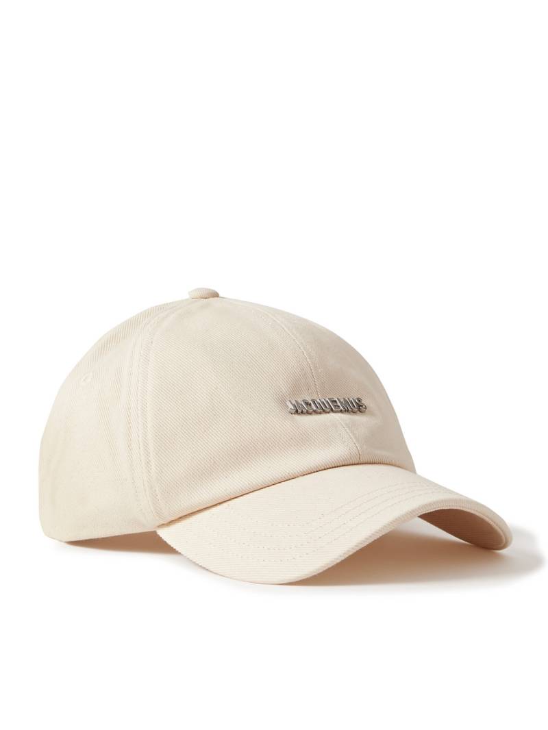 Jacquemus - Gadjo Logo-Embellished Cotton-Twill Baseball Cap - Men - Neutrals - 60 von Jacquemus
