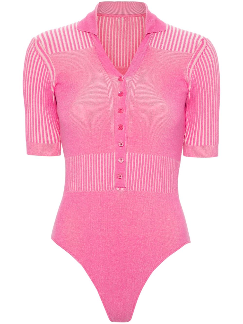 Jacquemus Le Body Yauco Body mit Polokragen - Rosa von Jacquemus