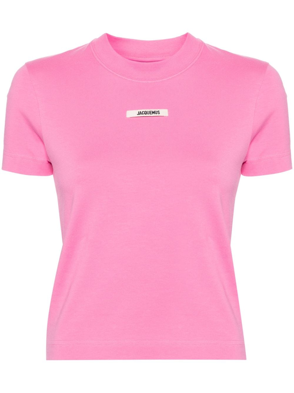 Jacquemus T-Shirt mit Logo-Patch - Rosa von Jacquemus