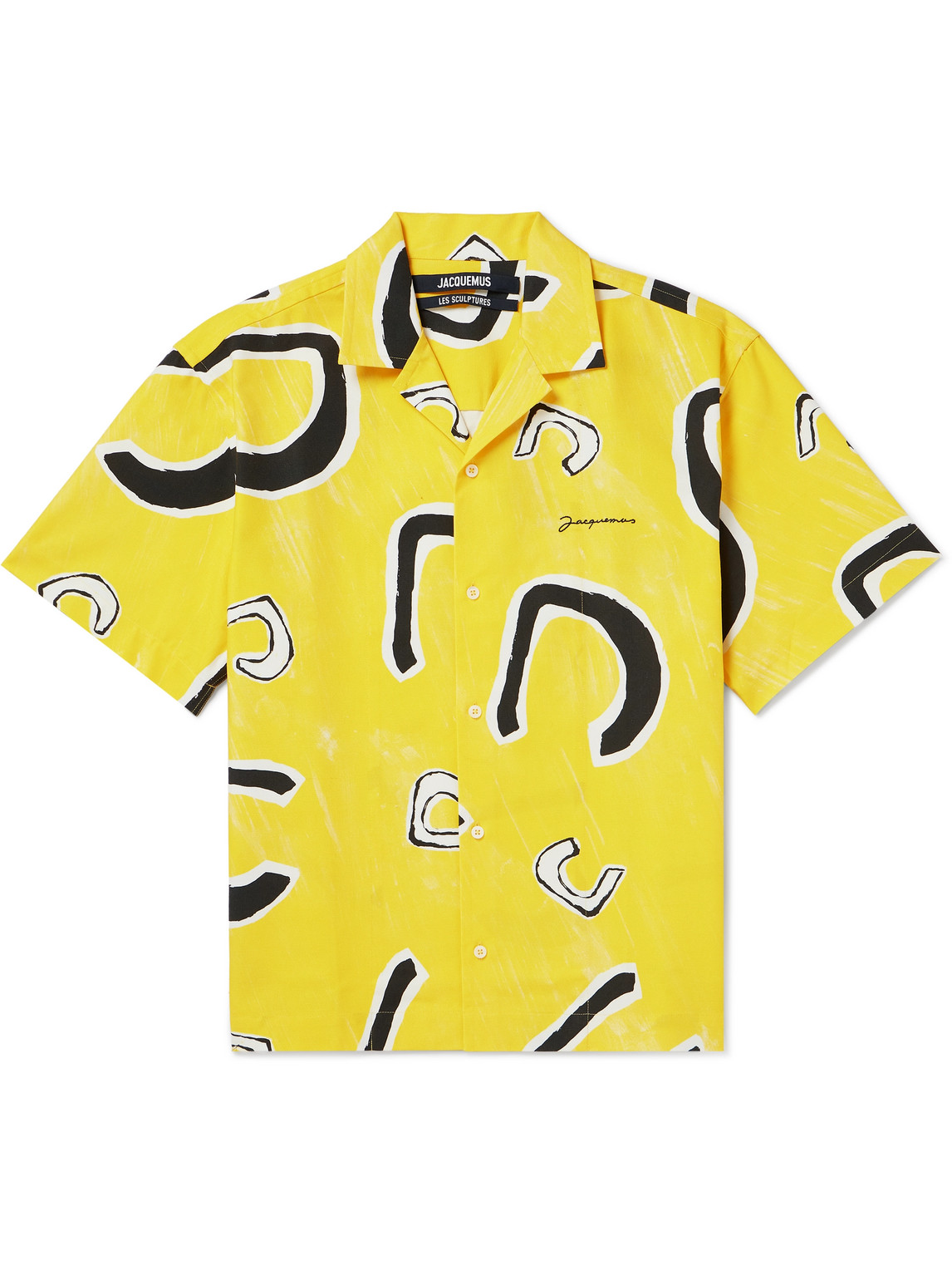 Jacquemus - Jean Camp-Collar Printed Cotton Shirt - Men - Yellow - IT 52 von Jacquemus