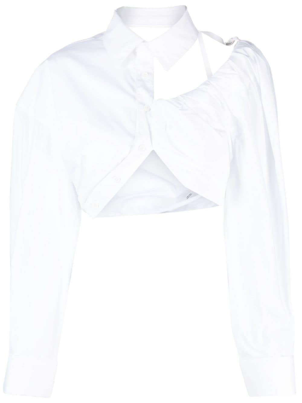 Jacquemus Asymmetrisches Cropped-Hemd - Weiß von Jacquemus