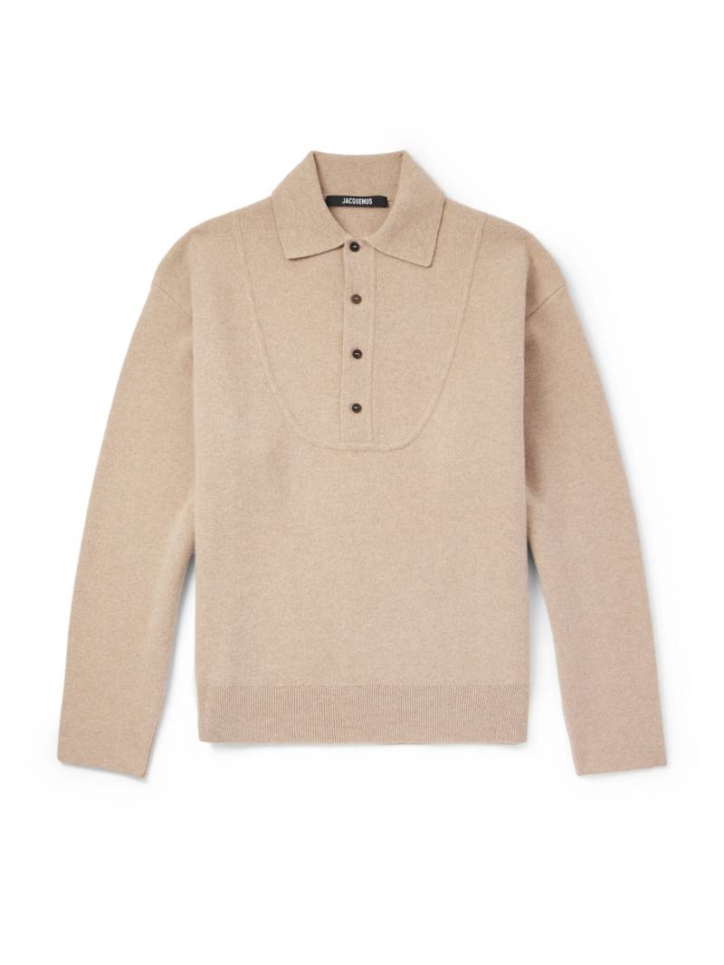 Jacquemus - La Maille Vareuse Pallone Wool and Cashmere-Blend Sweater - Men - Neutrals - XXL von Jacquemus