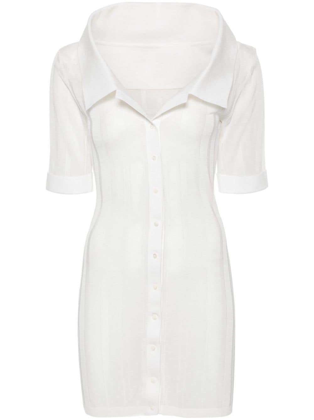 Jacquemus La Mini Robe Manta Kleid - Weiß von Jacquemus