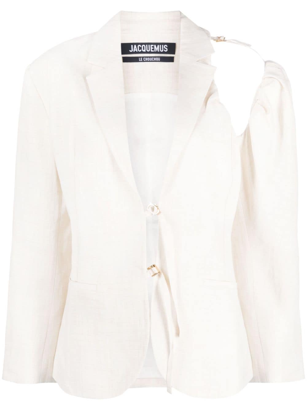 Jacquemus Asymmetrischer Baska Blazer - Nude von Jacquemus