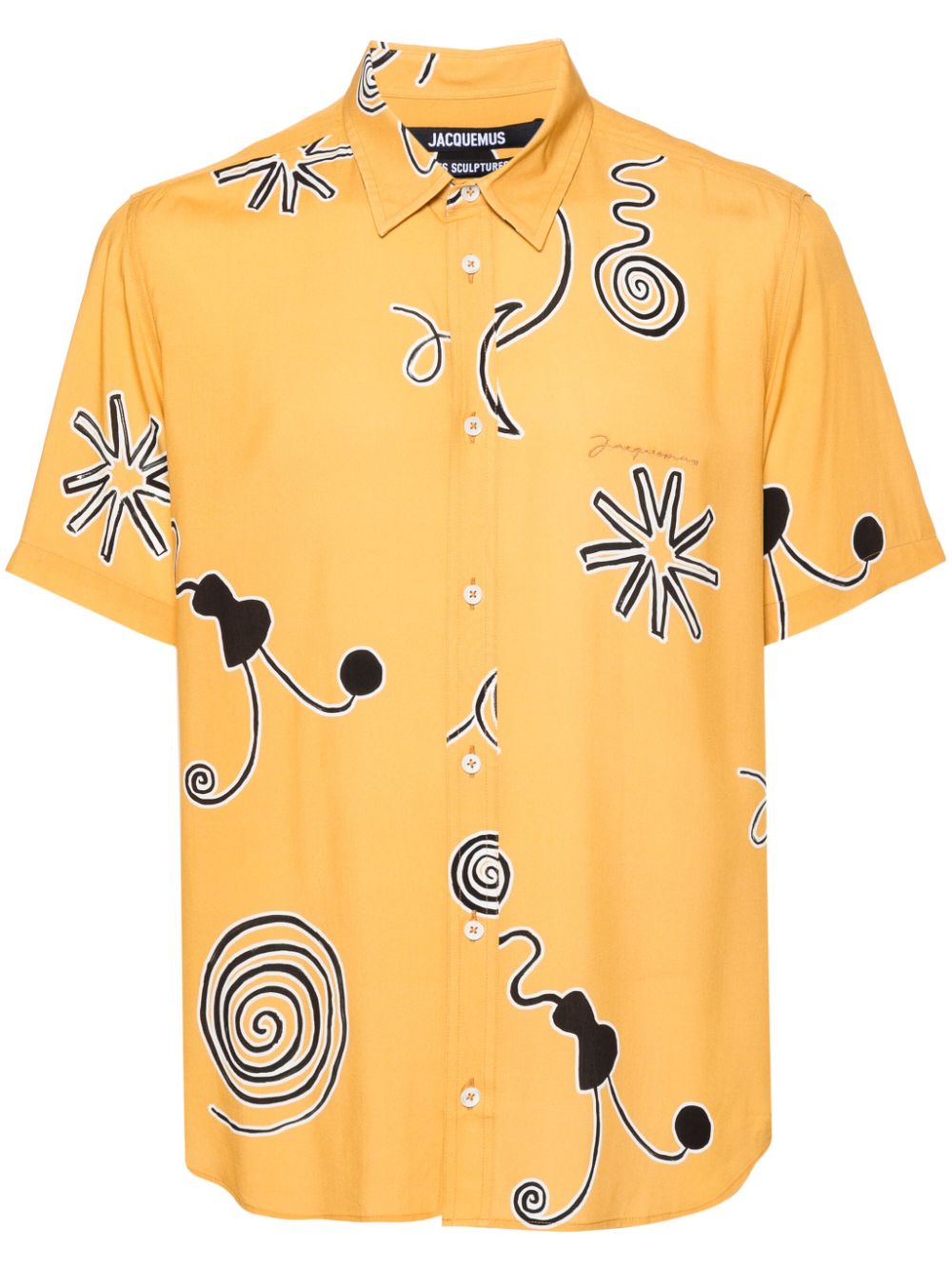 Jacquemus Mello Hemd mit Spiral-Print - Gelb von Jacquemus